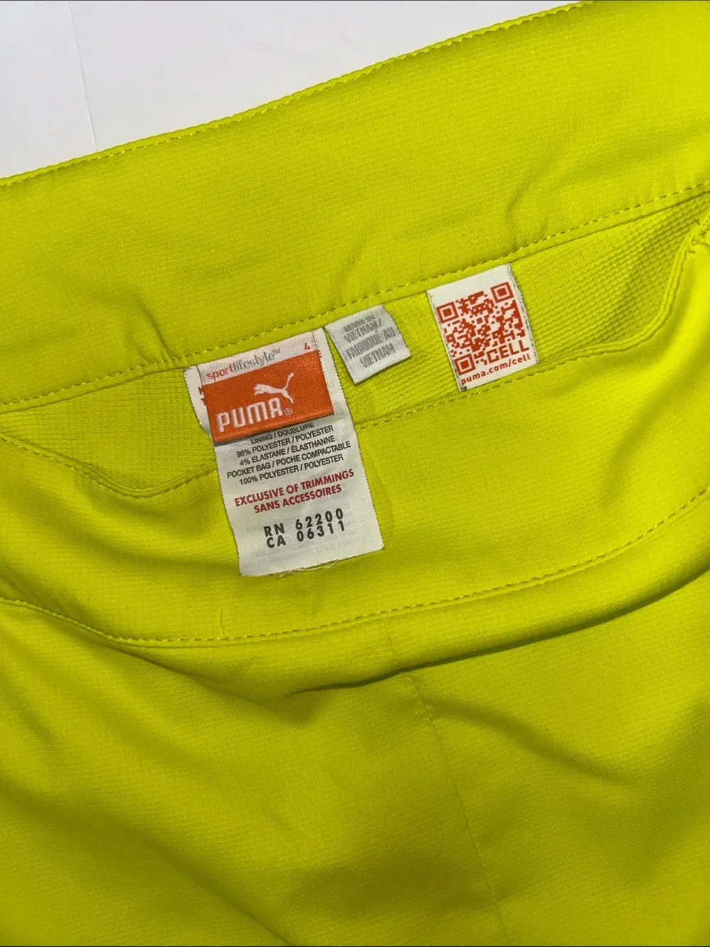 Puma Women's Neon Lime Athletic Skort Size 4